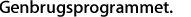 Genbrugsprogrammet.