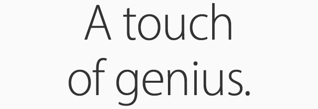 A touch of genius.
