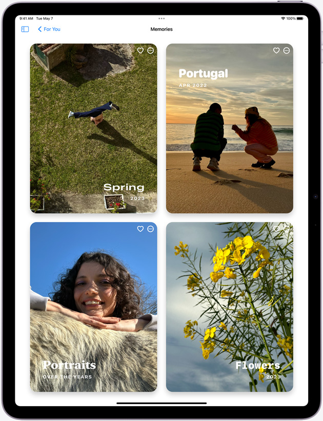 Die Fotos App auf dem iPad Air