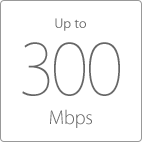 Up to 300 Mbps