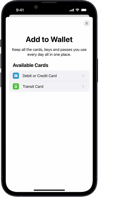 opal travel card apple wallet