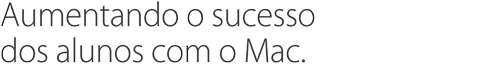 Aumentando o sucesso dos alunos com o Mac.