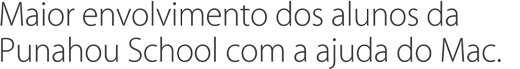 Maior envolvimento dos alunos da Punahou School com a ajuda do Mac.