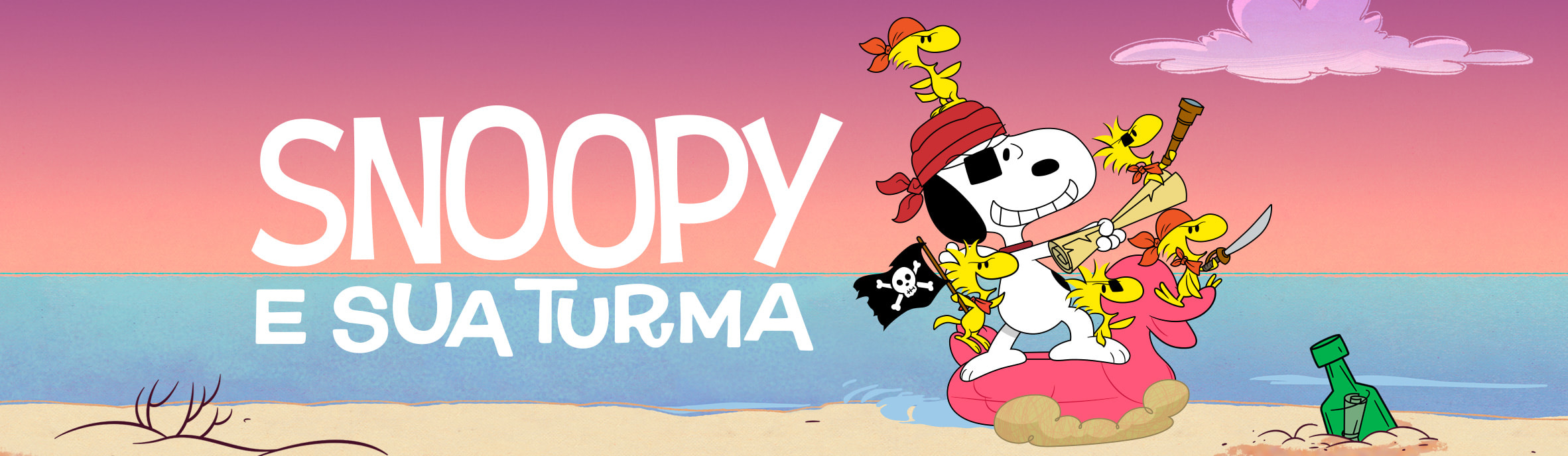 Banner de divulgação da animação Snoopy e Sua Turma, da Apple TV+