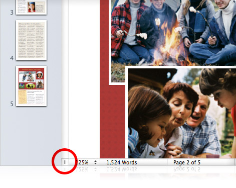 Changing the Size of Your Page Thumbnails