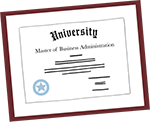 Amina’s MBA diploma