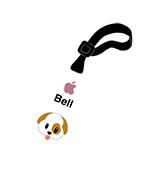 The guide dog’s Apple badge with dog emoji