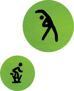 Twee Apple Conditie-symbolen voor een cooling-down en spinning.