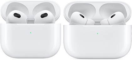 AirPods y AirPods Pro con el estuche de carga abierto