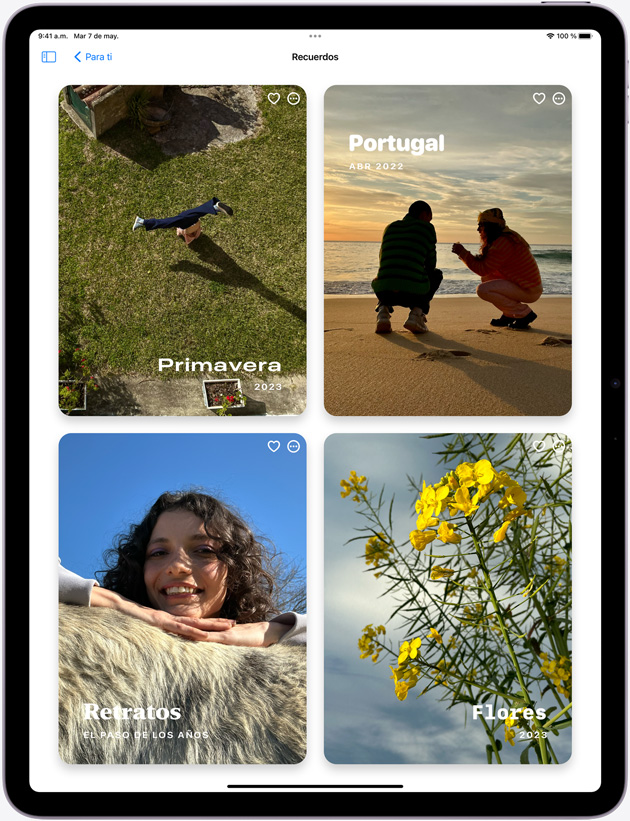 La app Fotos en un iPad Air