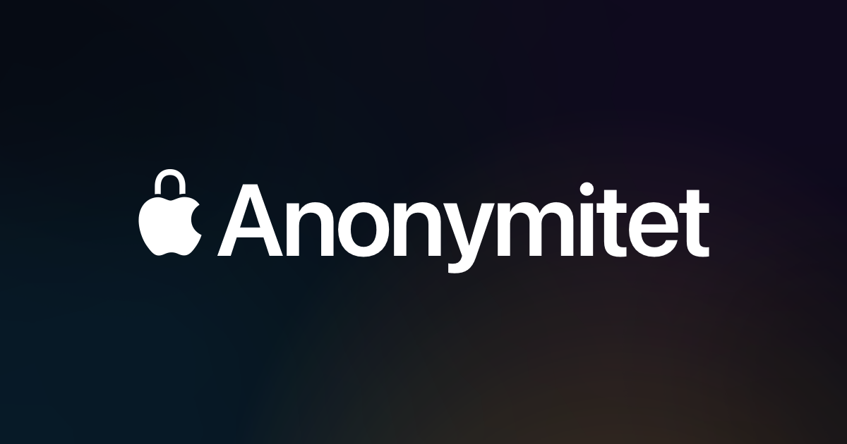 Reporter podning elite Anonymitet – Funktioner – Apple (DK)