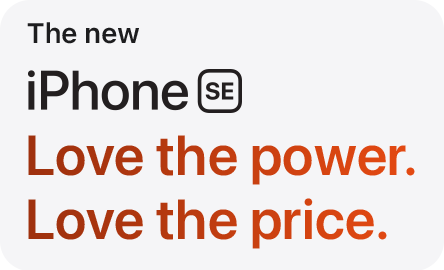 The new iPhone SE  Love the power.  Love the price.