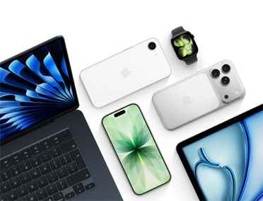 Varios dispositivos Apple, como el MacBook Air, iPhone 17e, iPhone 17 Pro, iPhone 17, iPad Air o Apple Watch Series 11.