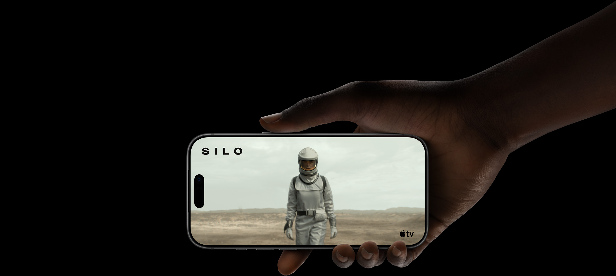 A scene from the Apple TV series Silo demonstrates the extended battery life of iPhone 17 Pro