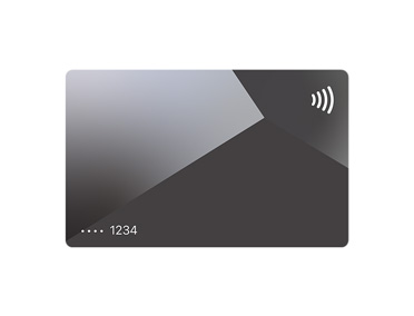 Recto d’une Apple Card, finition titane