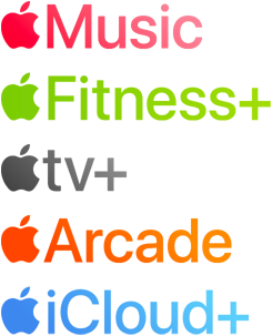 Lista de serviços Apple: Apple Music, Apple Fitness+, Apple TV+, Apple Arcade e Apple iCloud+