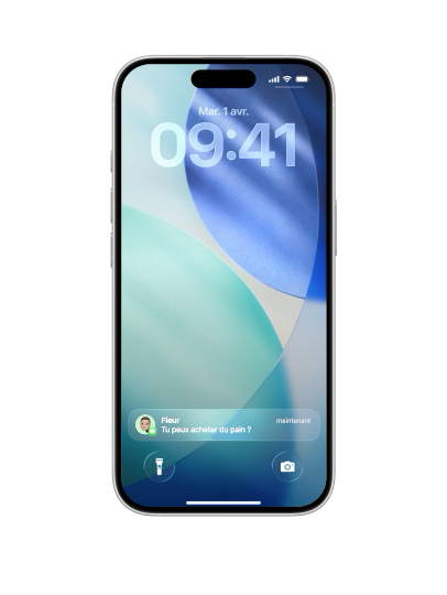 L’iPhone vibre pour informer de la réception d’une alerte.