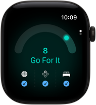 Apple Watch Series 12, κάσα από αλουμίνιο, μαύρο χρώμα, βαθμολογία ετοιμότητας 8, δεξιά εξωτερική πλαϊνή όψη, Digital Crown