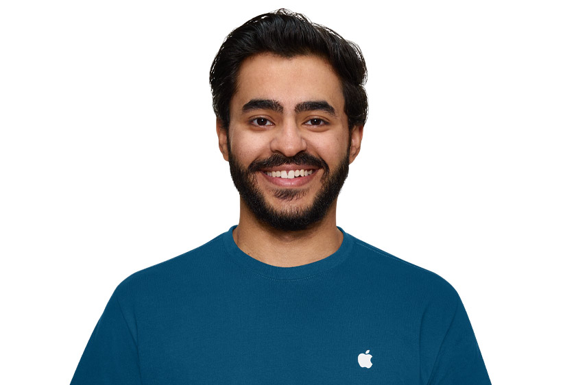Apple Specialist 面露笑容，表現親切