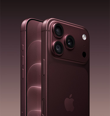 布根地紅色 iPhone 18 Pro 的側面圖，展示部分正面外觀、全螢幕設計顯示器、動作按鈕、音量調高和調低按鈕；布根地紅色 iPhone 18 Pro 的機身側面，展示整個背面外觀、4800 萬像素 Pro 融合相機系統、Apple 標誌在中央、側邊按鈕、相機控制按鈕