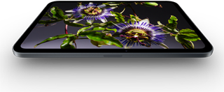 iPad mini, 8,5 hüvelykes OLED-kijelző, ragyogó és mély fekete színek, a képen egy kalapot és zakót viselő ember