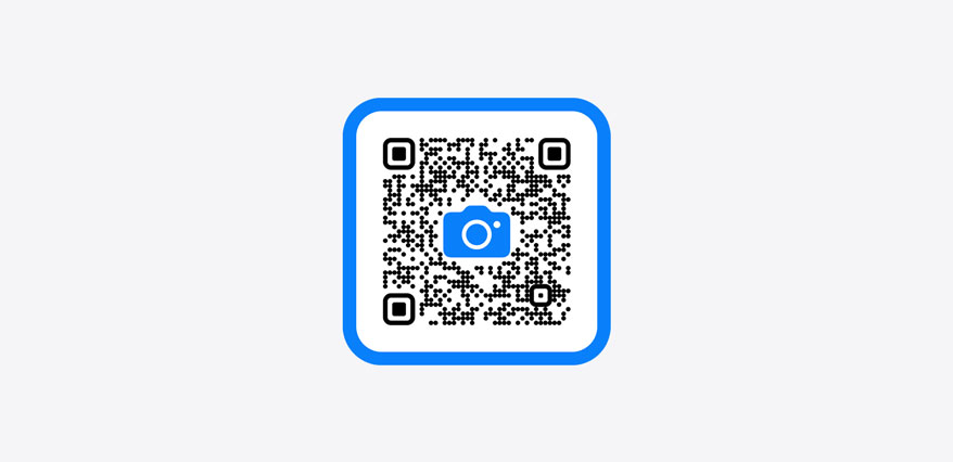 QR code to add a debit or credit card in the Apple Wallet app