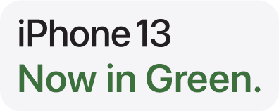 iPhone 13 Now in Green.