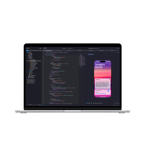 A screen showing coding on the Xcode app