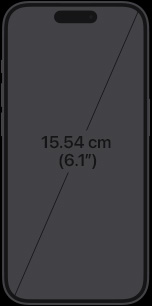 Apple iPhone 15 Pro Screen Display Size 15.54 cm ( 6.1 cm )
