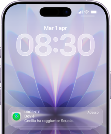 Un iPhone circondato da varie funzioni integrate di Apple.