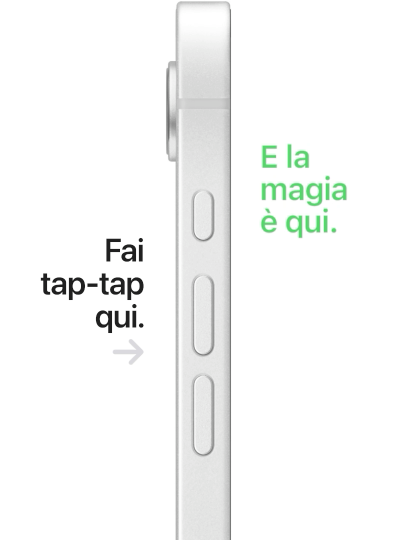 Un iPhone risponde a un tocco posteriore