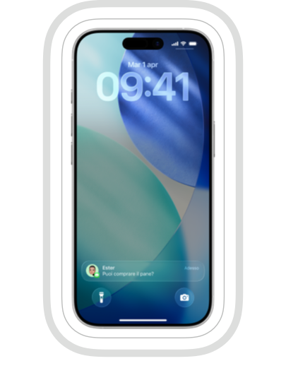 Un iPhone che vibra per segnalare un avviso all’utente