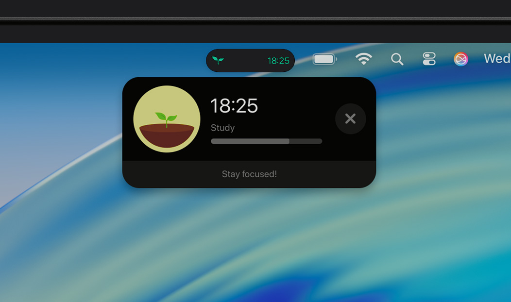MacBook Pro, notificación de Actividad en Vivo indica que un pedido de Uber Eats está en camino