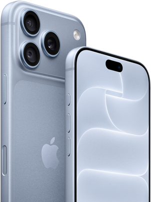 „iPhone 18 Pro“, ledynų spalvos, vaizdas iš priekio ir galo, demonstruojamas „Ceramic Shield“, trijų kamerų sistema
