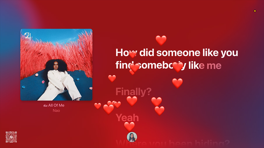 Image of Apple Music and lyrics for "All of me" by the artist Nao