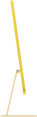 iMac, yellow color, side exterior