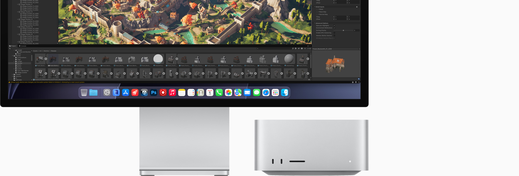 شاشة Studio Display XDR، شاشة تعرض Unity Editor 