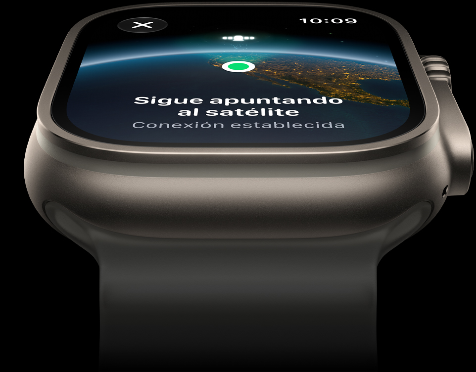 Apple Watch Ultra 4, caja de titanio, color natural, conexión satelital, correa Ocean, color gris translúcido