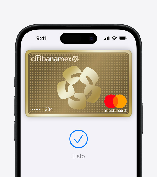 Primer plano de Face ID autorizando de forma segura un pago en el iPhone con Apple Pay.