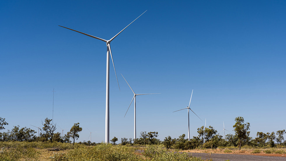 An Apple-invested wind farm in Queensland, Australia.