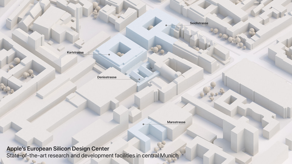 Overhead map of Apple’s European Silicon Design Centre.