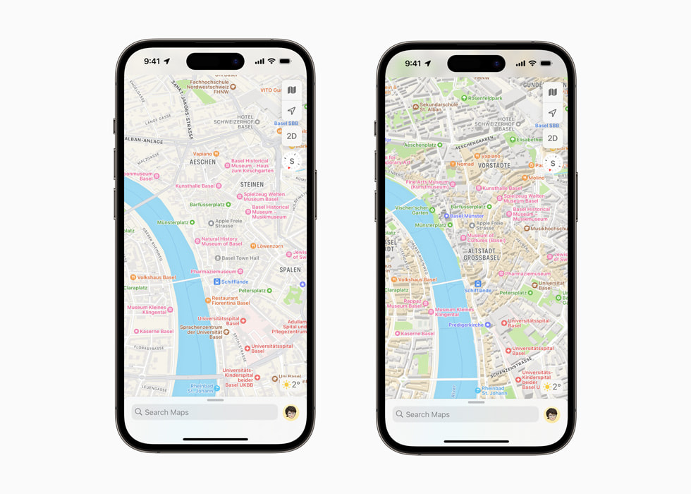 L’expérience de navigation d’Apple Plans.