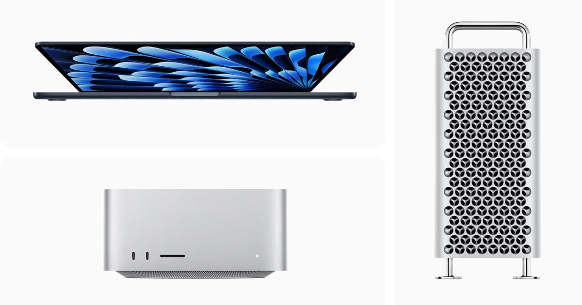 Os novos MacBook Air de 15 polegadas, Mac Studio e Mac Pro já estão  disponíveis - Apple (BR)