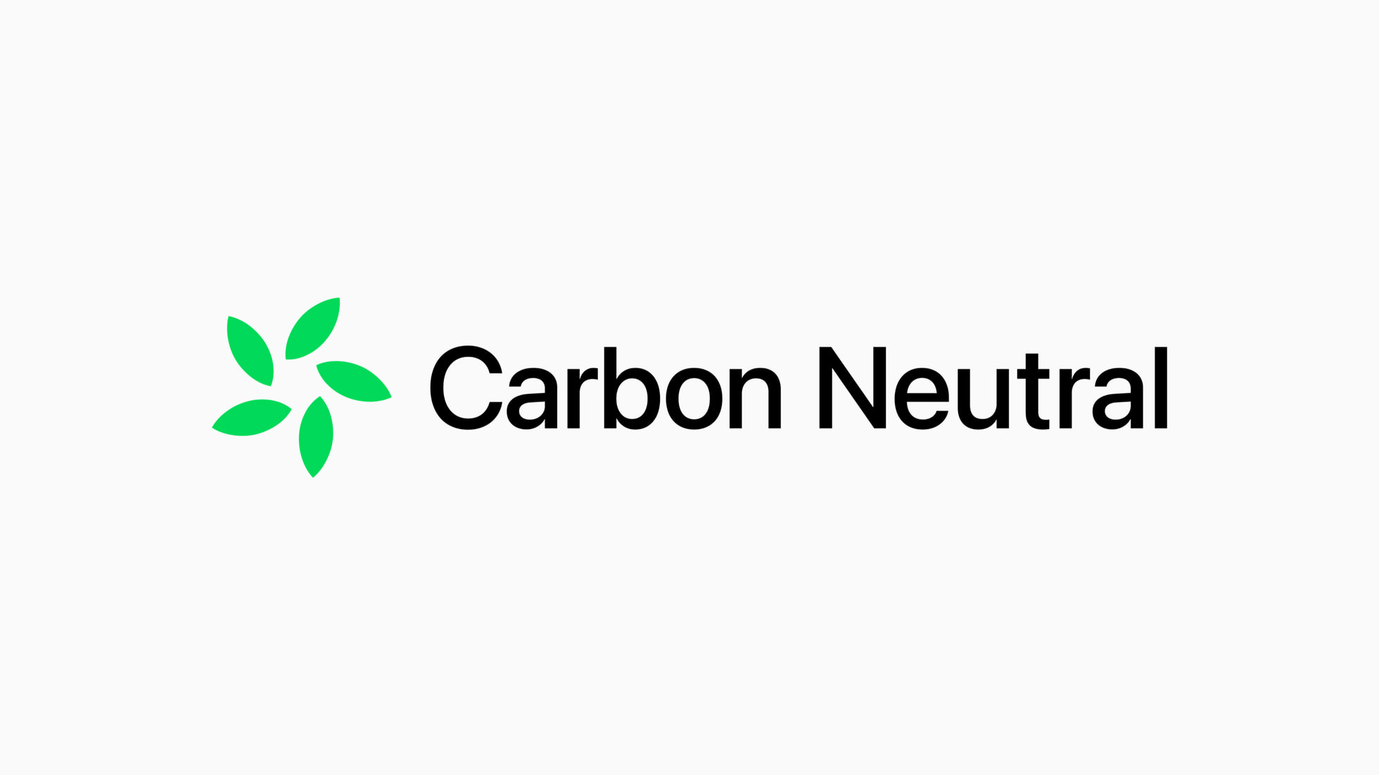 Apple’ın karbon nötr girişiminin yeni logosu.