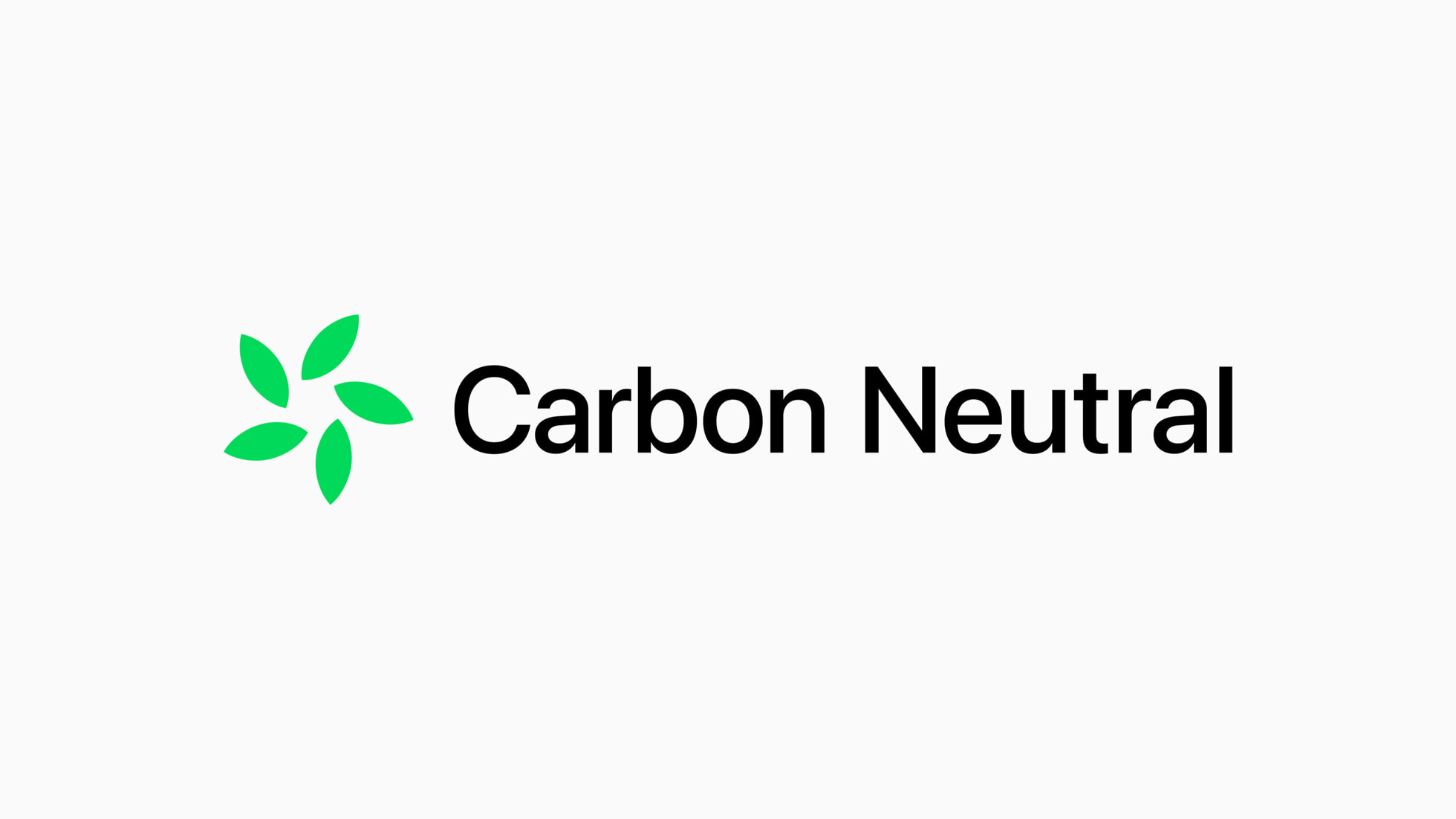 Nuevo logo de la iniciativa de neutralidad en carbono de Apple.