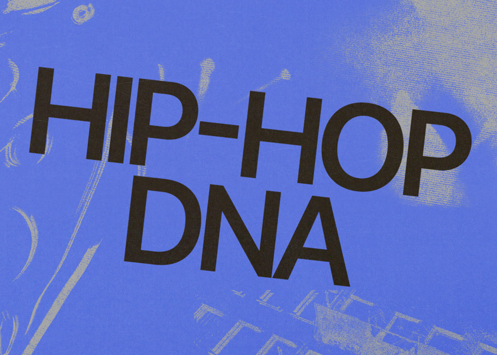 Ilustracja do programu Hip-Hop DNA w Apple Music, który prowadzi Ebro Darden.