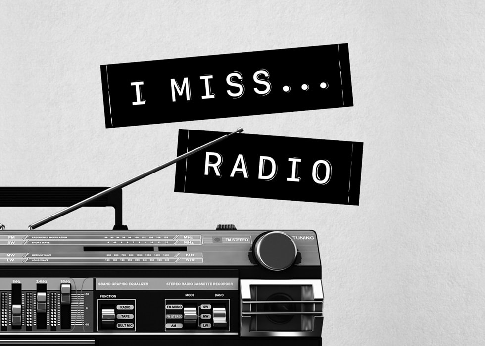 Apple Musicのラジオ番組「I Miss… Radio」のアートワーク。DJのJad Abumradの画像。