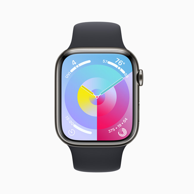 Apple Watch Series 9, der viser Palet-urskiven.