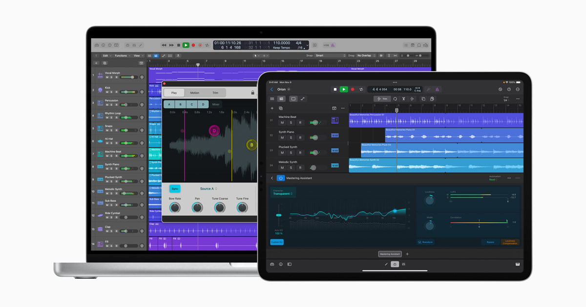 Apple dostarcza Logic Pro dla komputerów Mac i iPad