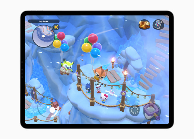 Una escena de Hello Kitty Island Adventure en un iPad Pro. 